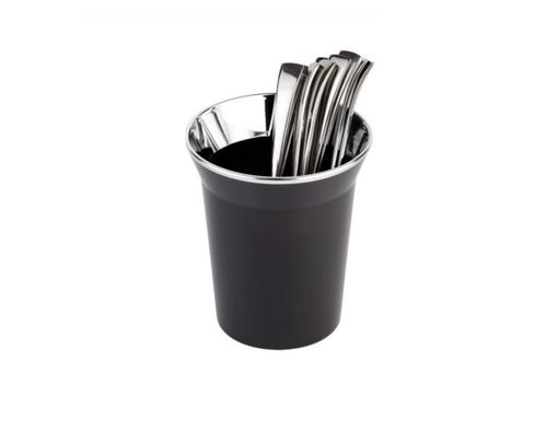 Tischreste / Besteckbehälter 1 Liter Kunststoff schwarz
